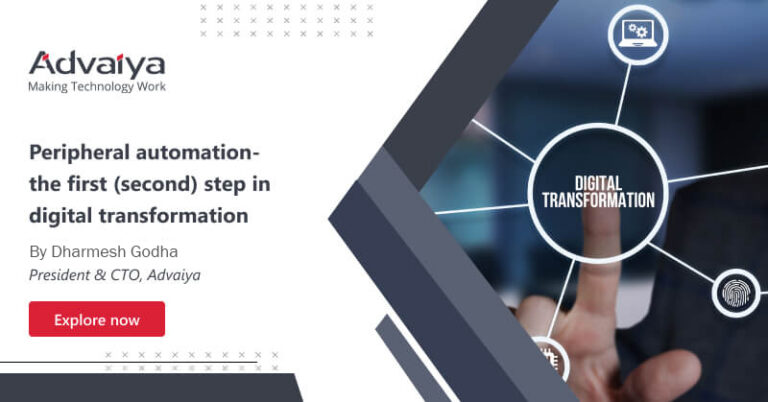 Peripheral automation- The first (second) step in digital transformation